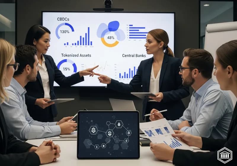 العملات الرقمية للبنوك المركزية مقابل الأصول المرمزة - Illustration