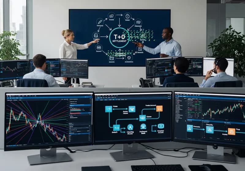 تسوية الأوراق المالية الرقمية: من T+2 إلى التسوية الفورية - Illustration