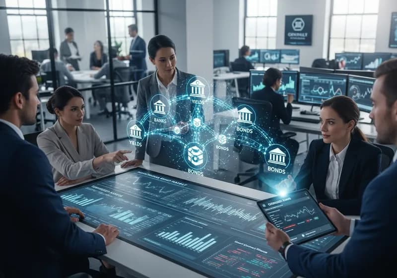 Institutional Tokenized Bonds: The Future of Debt Markets - Illustration