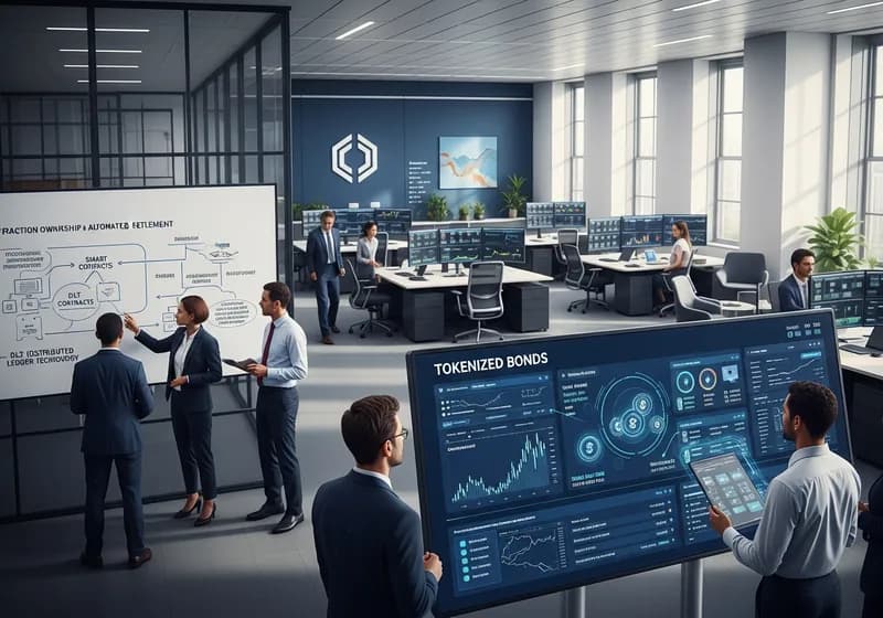 Institutional Tokenized Bonds: The Future of Debt Markets - Illustration