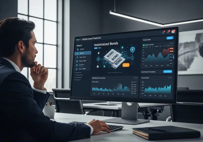 Institutional Tokenized Bonds: The Future of Debt Markets - Illustration