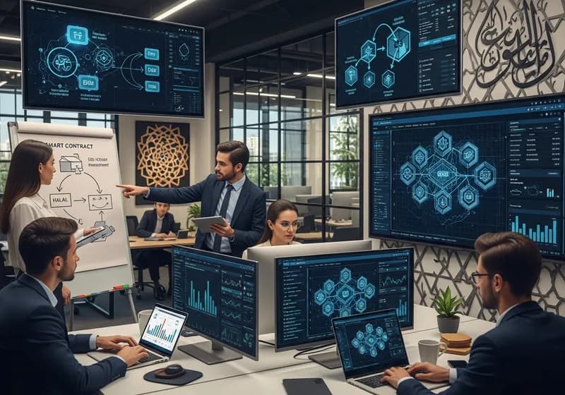 Islamic Finance & Blockchain: Shariah-Compliant Tokenization for GCC - Illustration