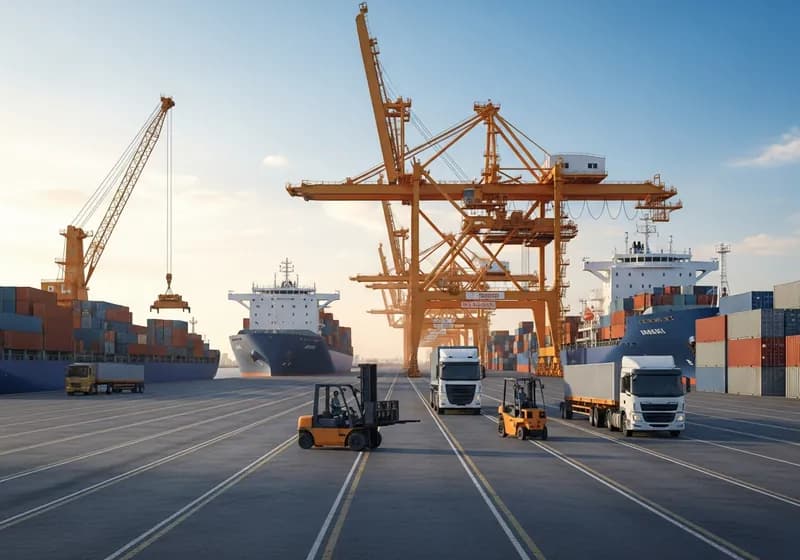 ترميز الأصول اللوجستية: مستودعات ومركبات وبنية تحتية - Illustration