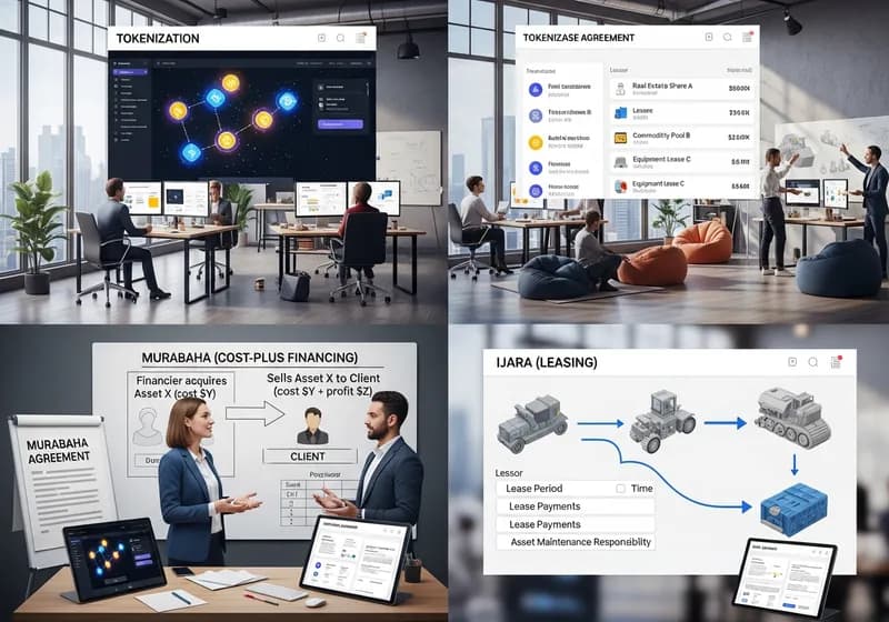 Tokenized Murabaha and Ijara: Islamic Finance on Blockchain - Illustration