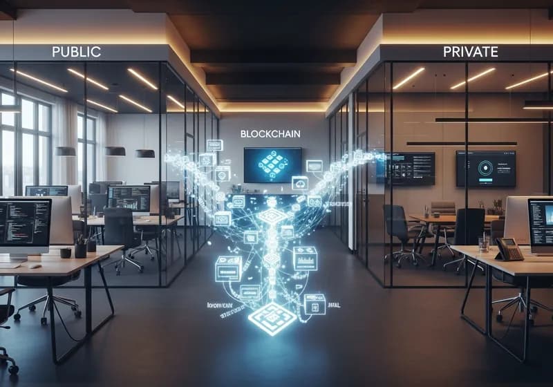 Public vs Private Blockchain for Enterprise Tokenization - Illustration