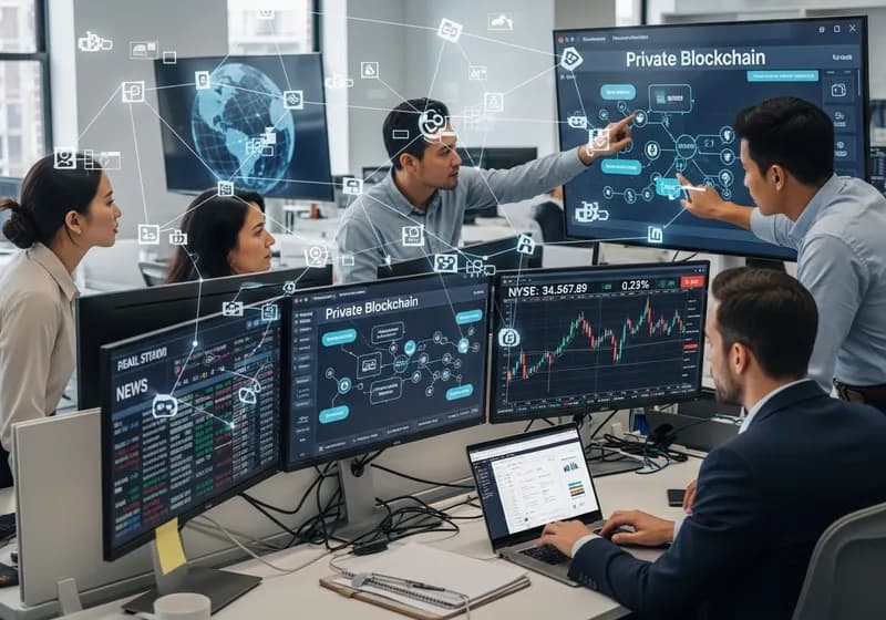 Public vs Private Blockchain for Enterprise Tokenization - Illustration