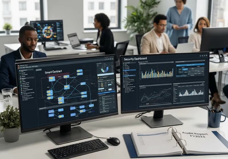 أمان العقود الذكية: حماية الأصول المرمزة من الثغرات - Illustration