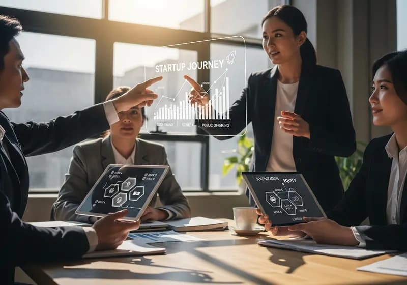 Startup Equity Tokenization: The Future of Fundraising - Illustration